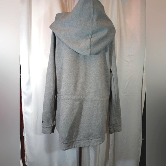 Nike Women Side Zip Hoodie, Gray, Fleece Waist Drawstring, Logo, Pockets, L - Picture 7 of 16